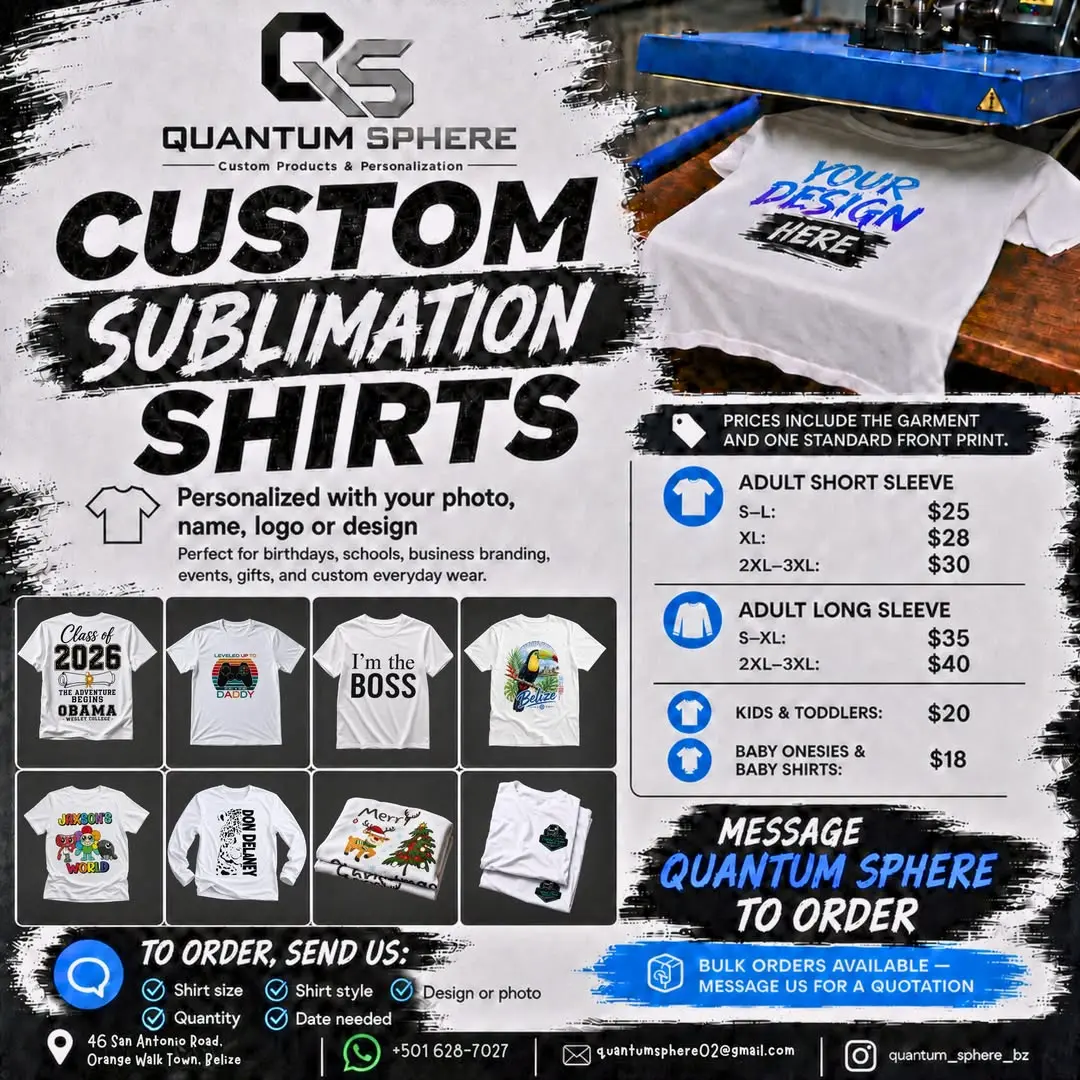 Custom Sublimation Shirts flyer by Quantum Sphere