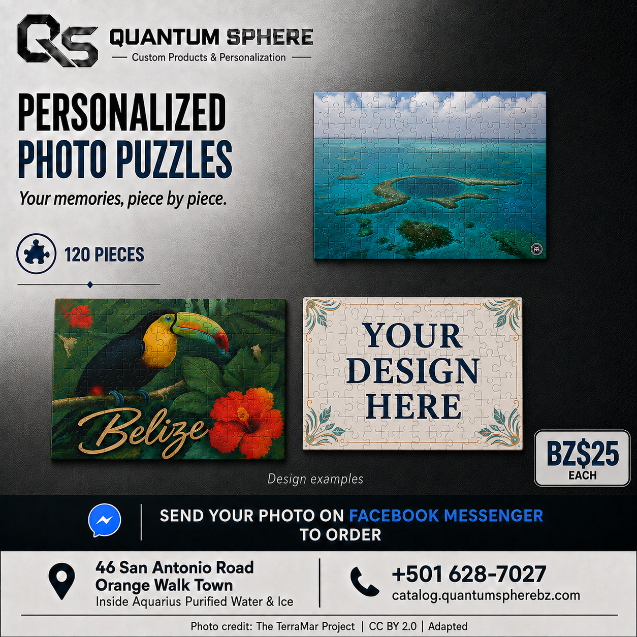 Personalized Photo Puzzles by Quantum Sphere
